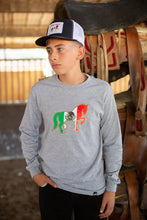 Load image into Gallery viewer, La Rienda Suelta Brand Rider Long Sleeve T-Shirt (SPORT GREY)
