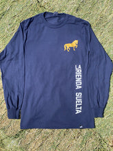 Load image into Gallery viewer, La Rienda Suelta Brand Rider Long Sleeve T-Shirt (NAVY BLUE)
