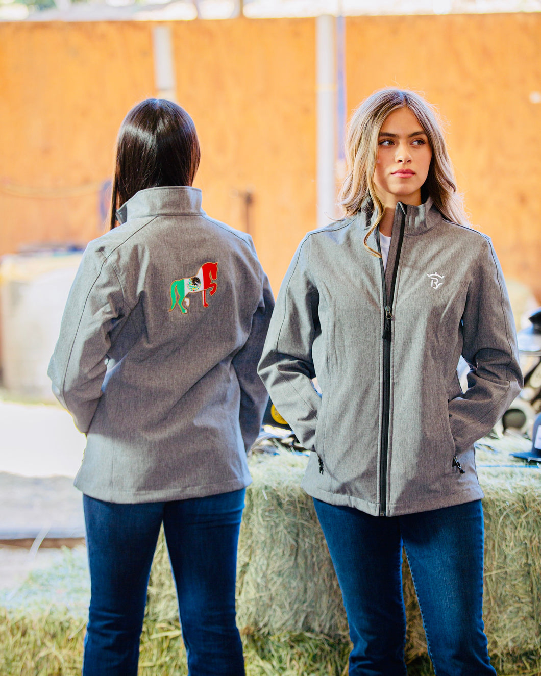 WOMEN’S MEXICO SOFTSHELL JACKET (HEATHER GREY)