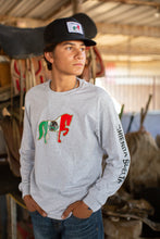 Cargar imagen en el visor de la galería, La Rienda Suelta Brand Rider Long Sleeve T-Shirt (LIGHT GREY)
