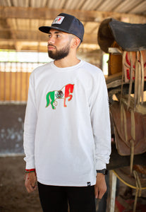 La Rienda Suelta Brand Rider Long Sleeve T-Shirt (WHITE)