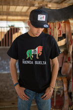 Cargar imagen en el visor de la galería, La Rienda Suelta Brand MEXICO CABALLO BAILADOR Short Sleeve T-Shirt (BLACK)
